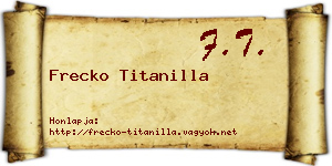 Frecko Titanilla névjegykártya
