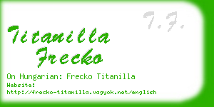 titanilla frecko business card